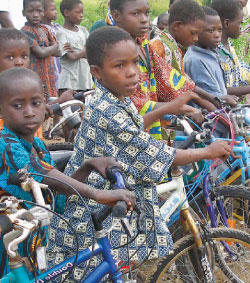 children & bicycles