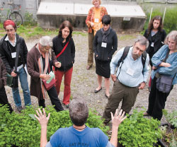 students at farm