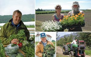 collage of 4 farmers