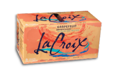 La Croix pamplemousse (grapefruit) sparkling water