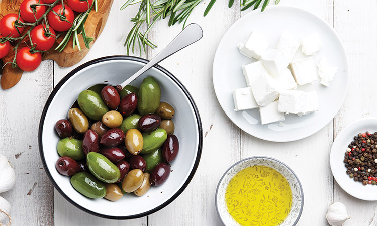 mediterranean diet meal feta cheese