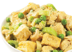 curried tofu cashew salad