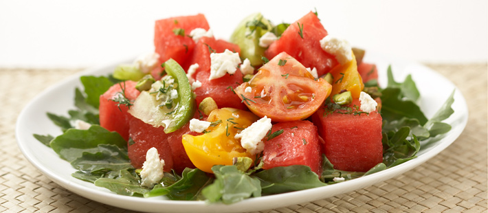 watermelon tomato salad from PCC Deli