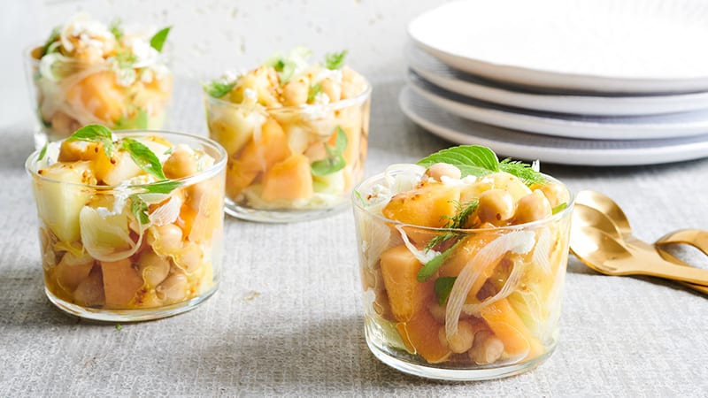 Garbanzo and Melon Salad