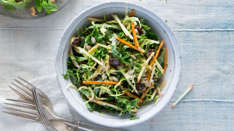 Fall Slaw with Miso-Tahini Dressing