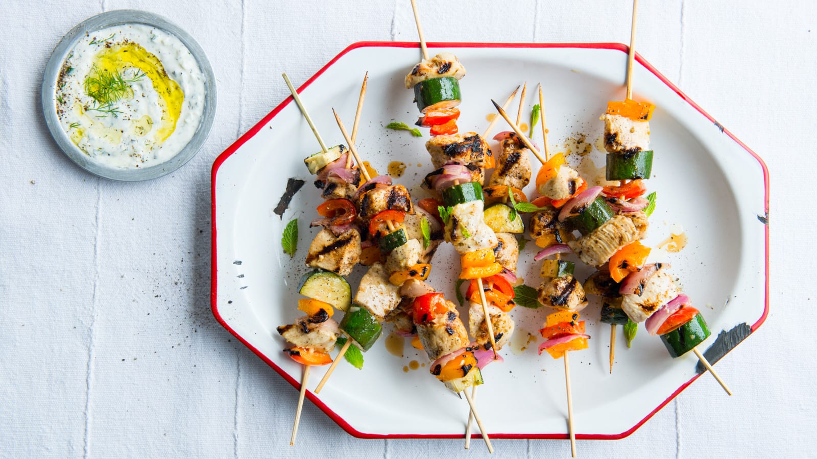 Greek Chicken Kebabs