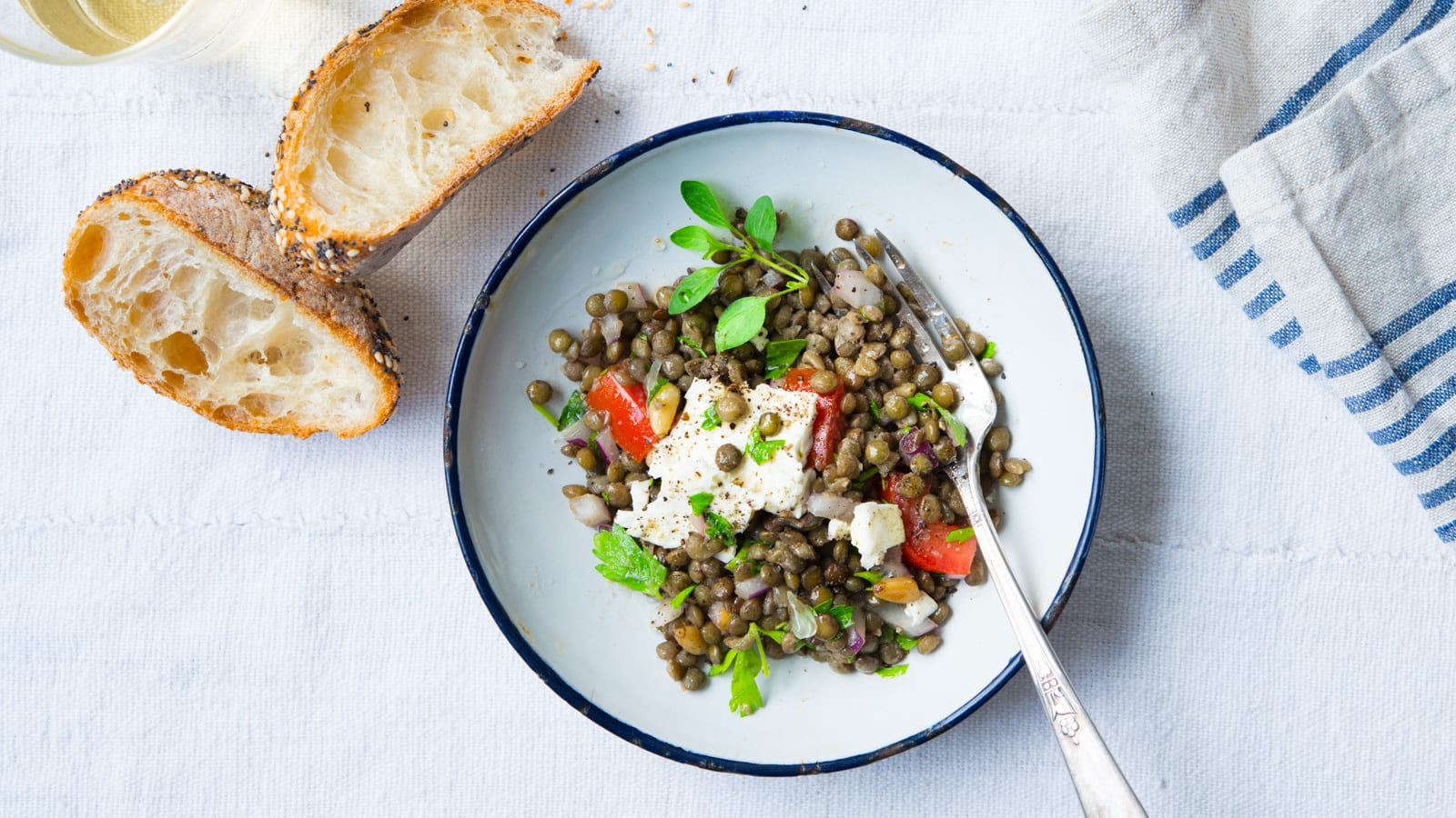 Lentil, Tomato & Feta Salad