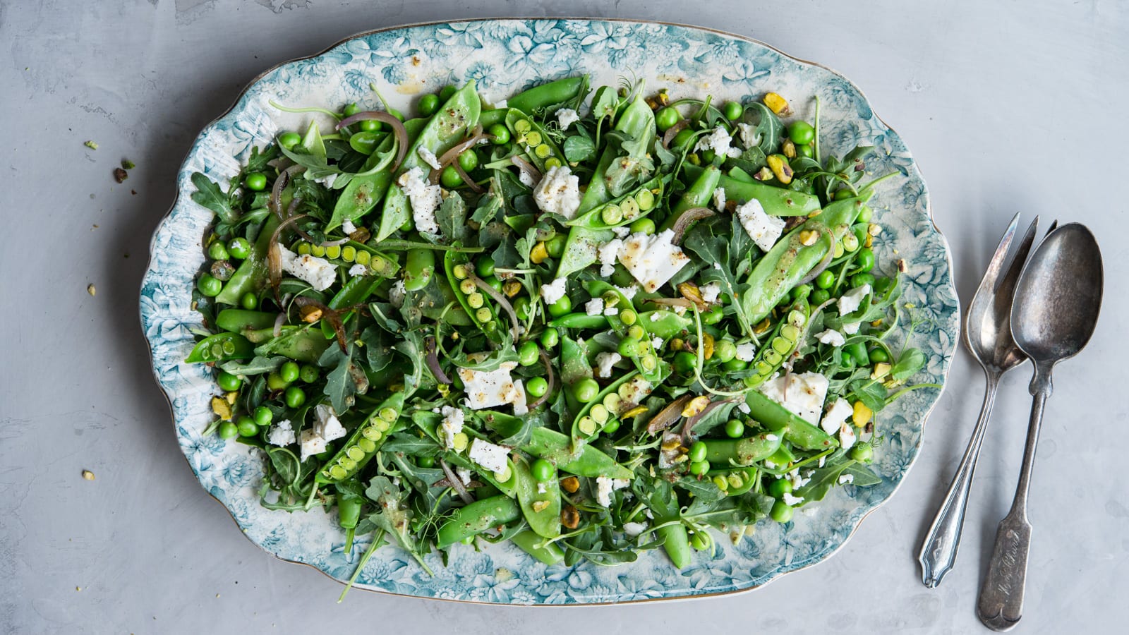 Mixed Pea Salad with Pistachios and Mint