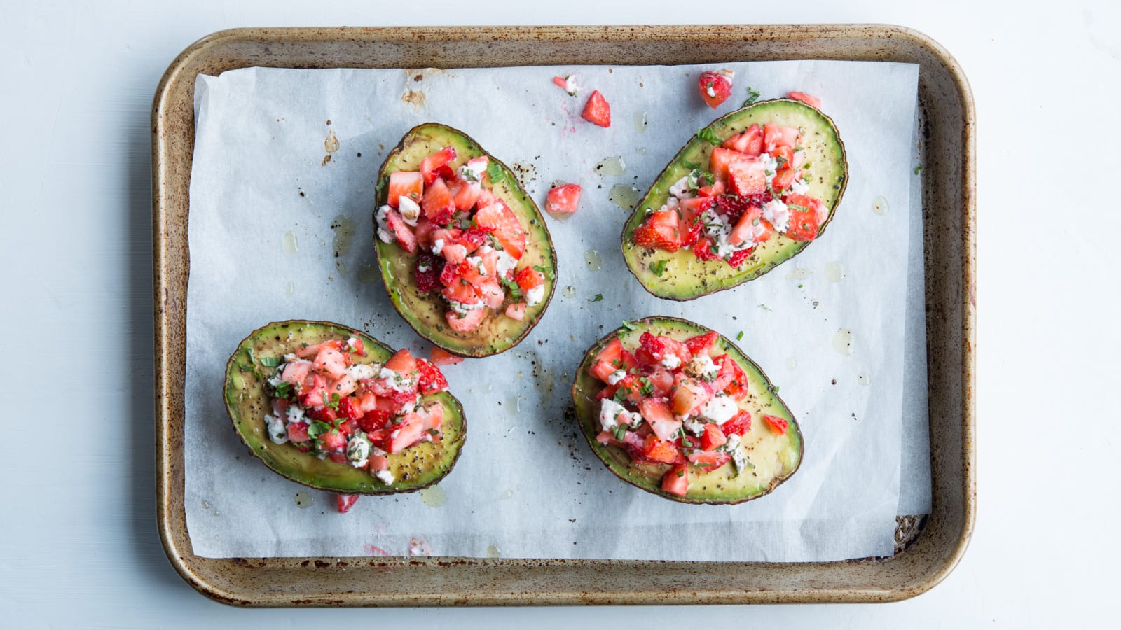 Strawberry-stuffed Avocados