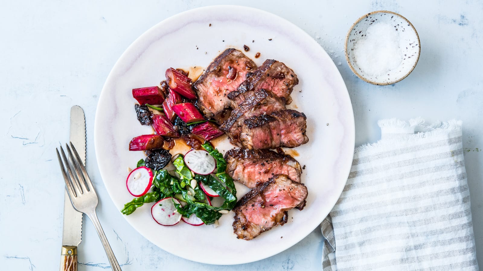 Tri-Tip Steak with Rhubarb Sauce