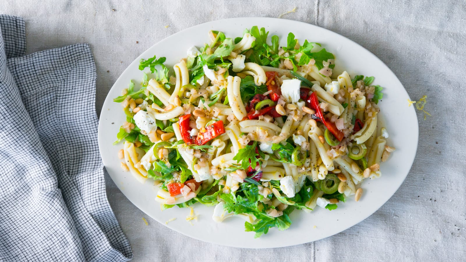 Chèvre Pasta Salad with Lemon-Tarragon Dressing