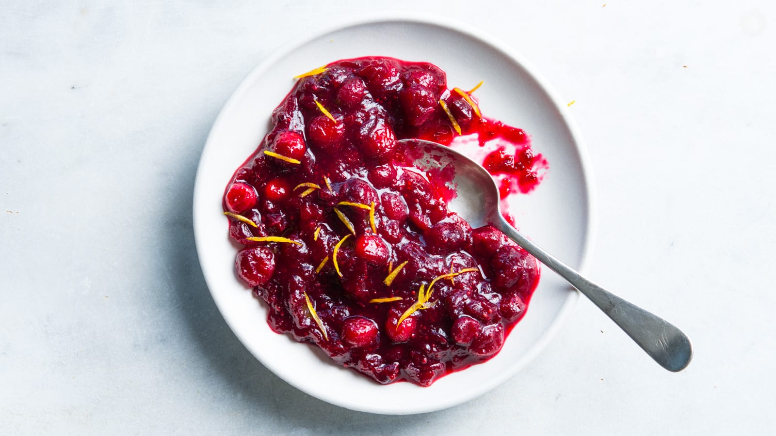 Fresh Whole Berry Cranberry Sauce with Orange Zest and Ginger