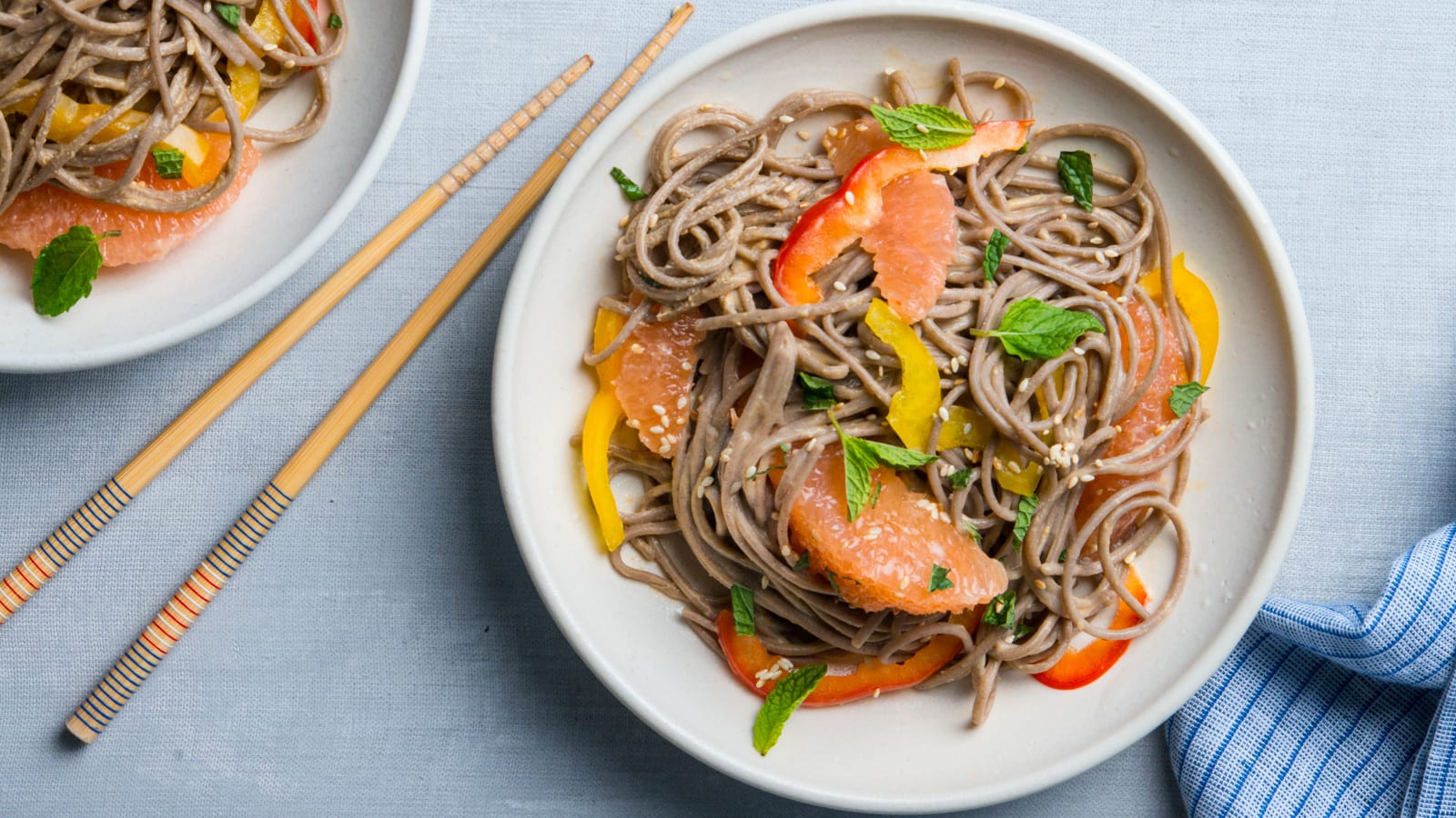 Soba Noodles with Grapefruit and Mint