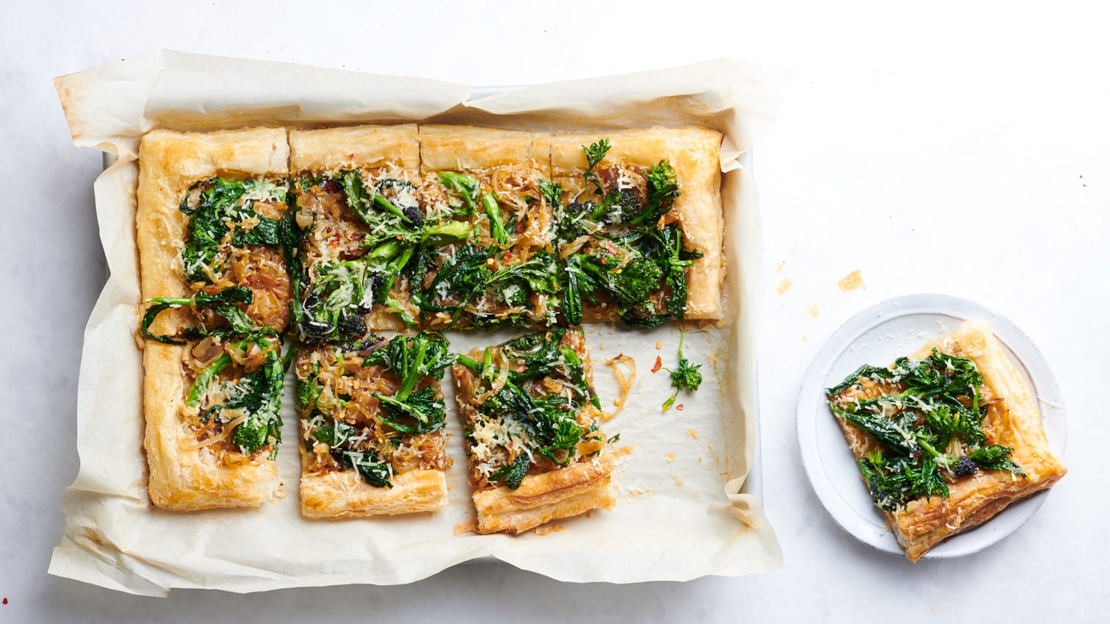Spring Tartlet with Greens and Parmesan
