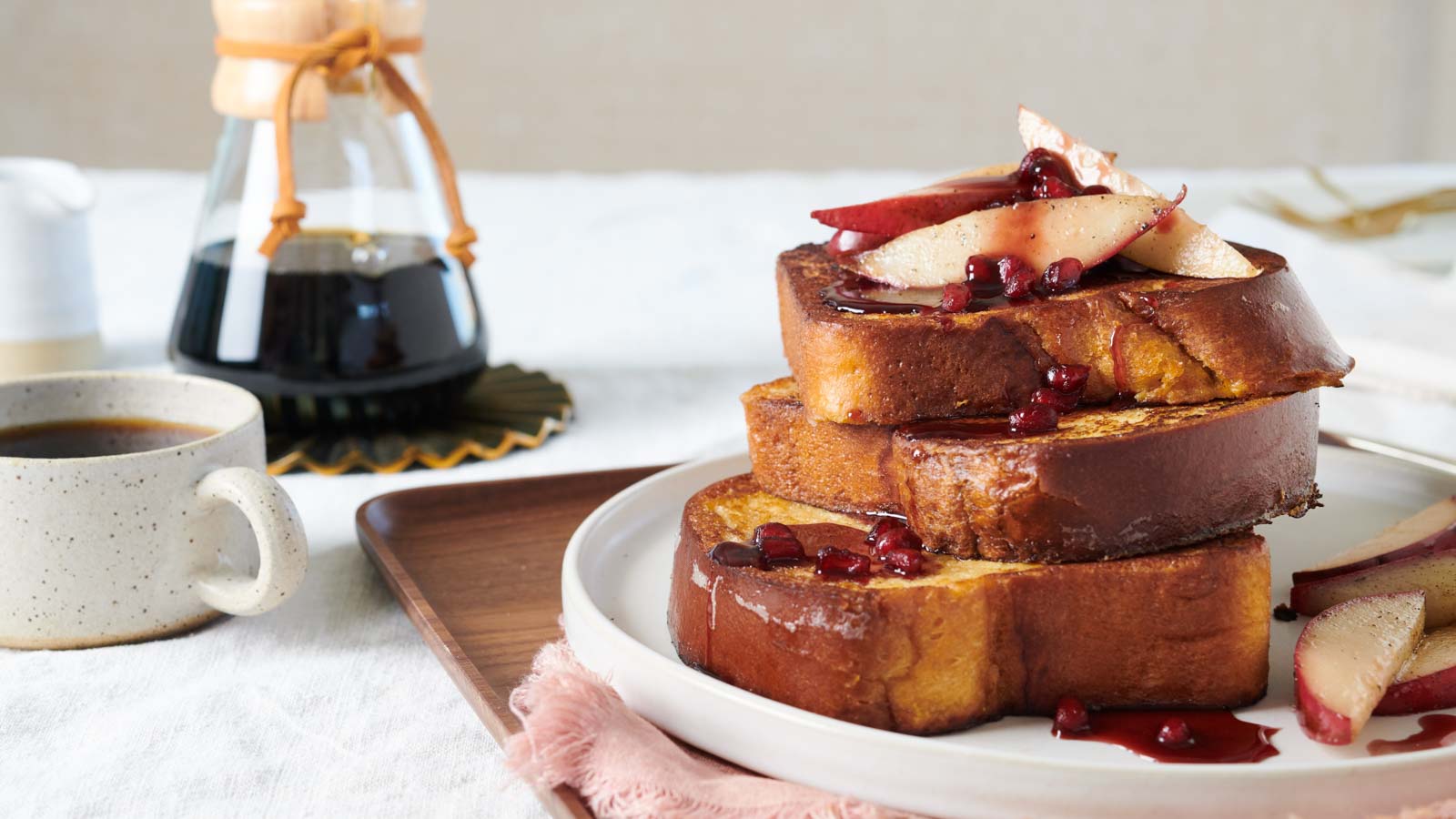 Pomegranate Pear French Toast