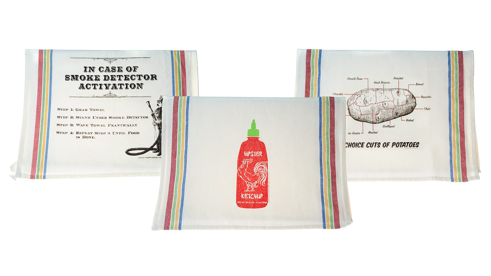 Sunday Drive Designs assorted tea towels.