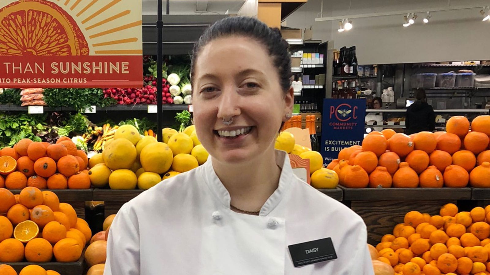 Daisy Beagle, Deli Helper Clerk at View Ridge PCC is PCC's March 2019 Customer Service Star.