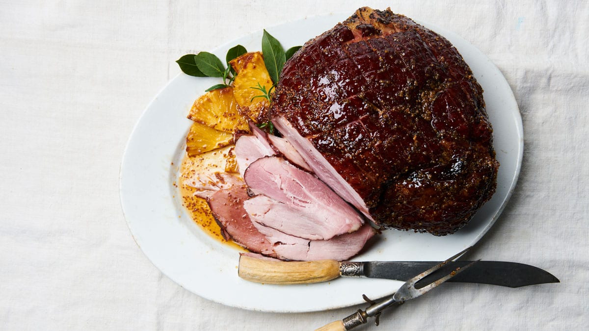 Maple-Mustard Glazed Ham