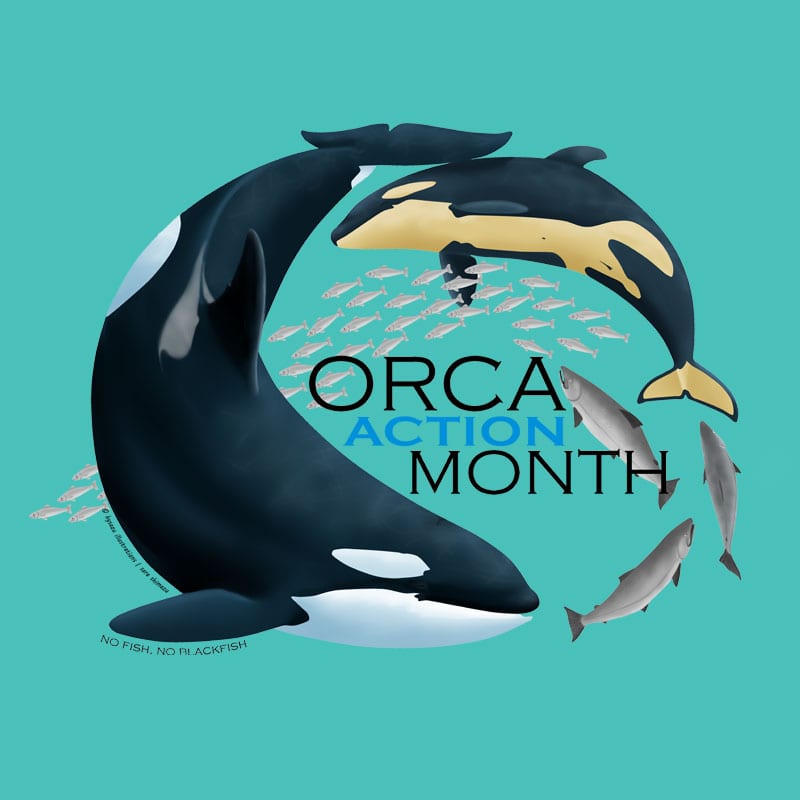 Orca Action Month logo.