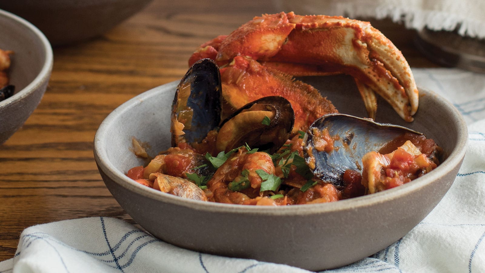 Cioppino from Naomi Tomky's cookbook “The Pacific Northwest Seafood Cookbook.” Photo by Celeste Noche.