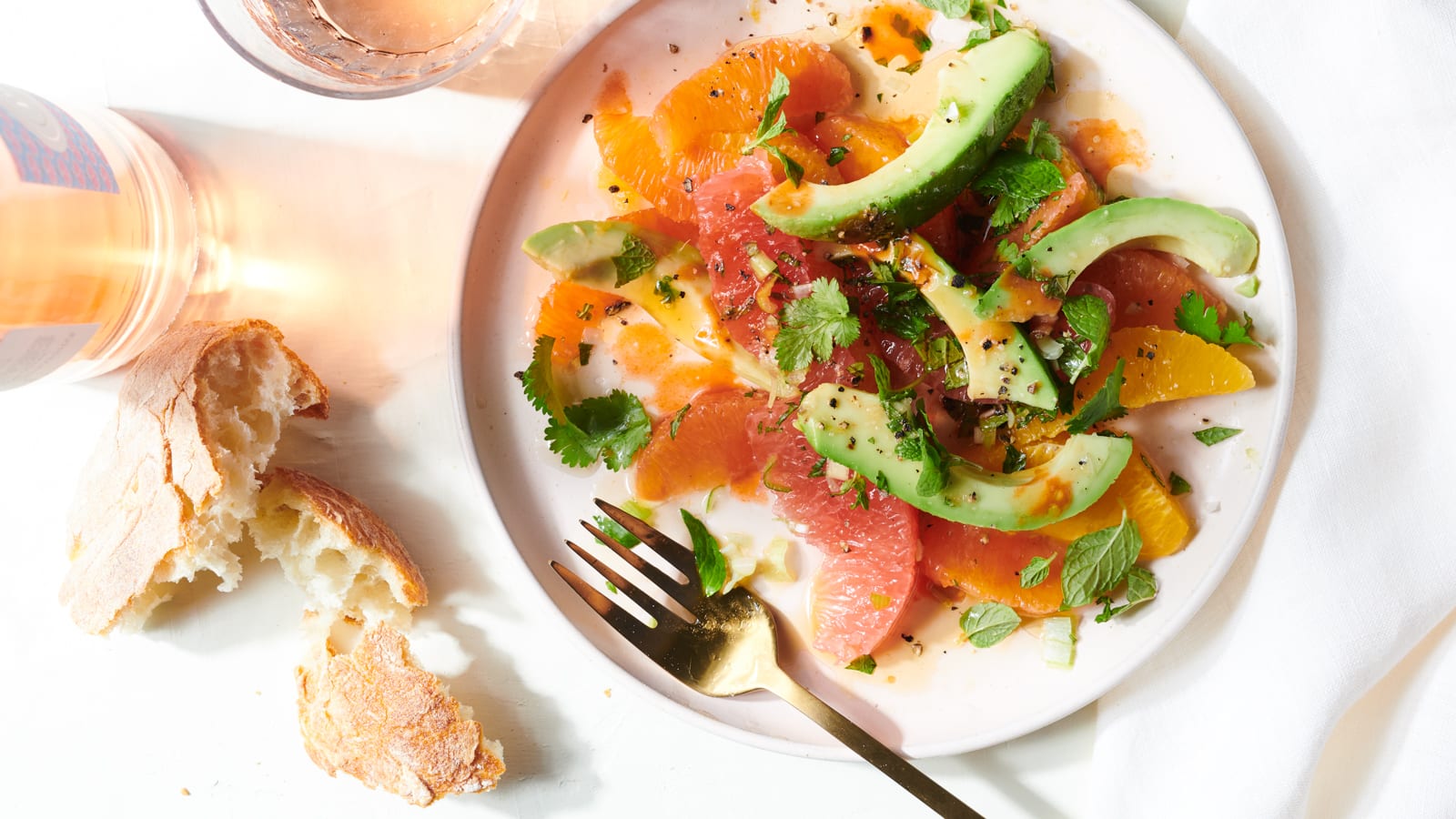 Mixed Winter Citrus and Avocado Salad with Cilantro and Mint