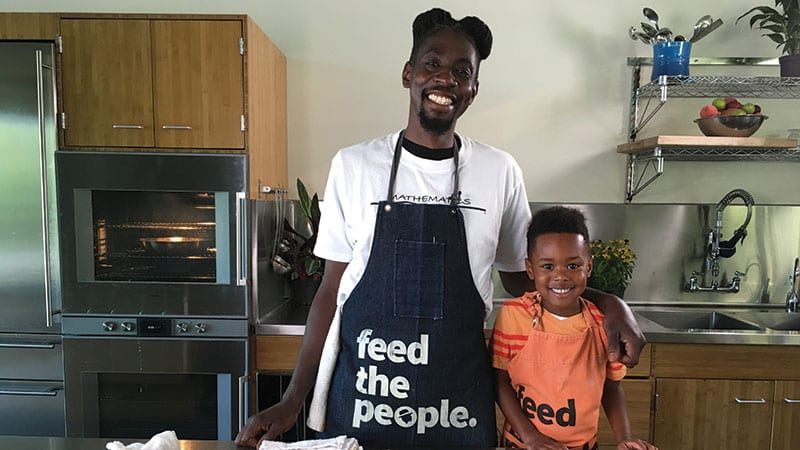 Tarik Abdullah and a young assistant, filming at the Columbia City PCC. Photo courtesy of Look, Listen and Learn