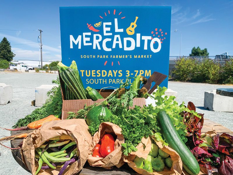 El Mercadito Farmers Market sign